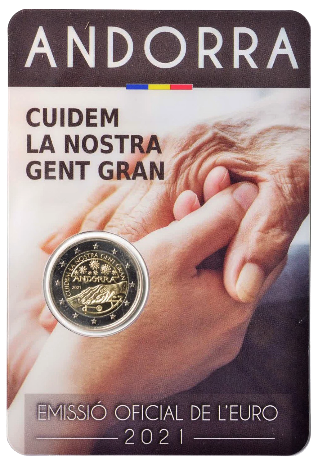 2 euros conmemorativa Cuidemos de nuestros mayores